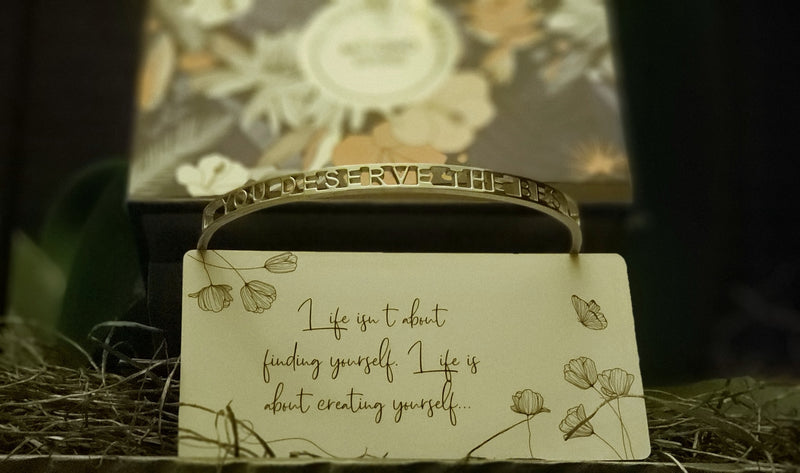 Let The Love Come In Hollow Name Bangle by MOONOstore